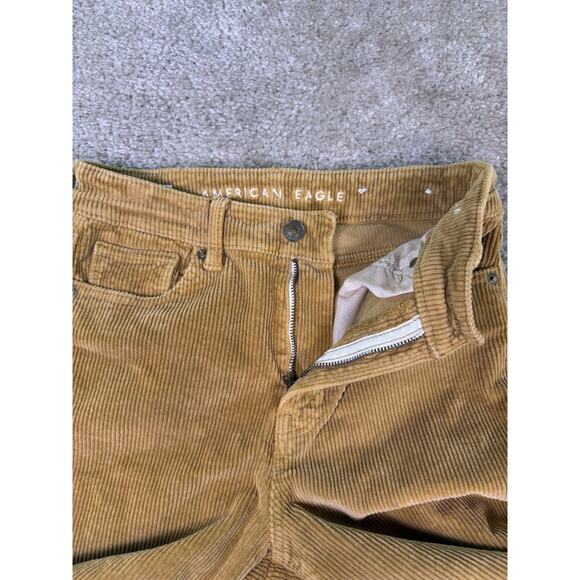 American Eagle Pants Brown Corduroy Mom Jeans Women’s Stretch Size 0 E365 - Picture 4 of 16
